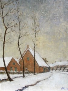 Albert Van Hecke, Winterlandschap, 1972